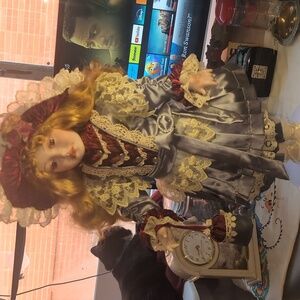 AVAILABLE - Vintage 1st impressions porcelain doll  Sandra # 221971. 23" Tall